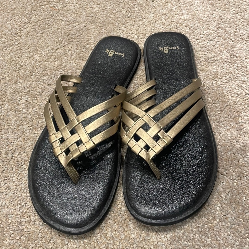 Sanuk Salty Yoga Mat Sandals, Size 7